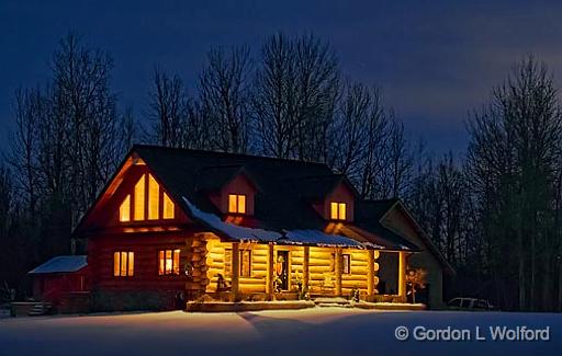 Log House At First Light_03699-708.jpg - Photographed near Smiths Falls, Ontario, Canada.